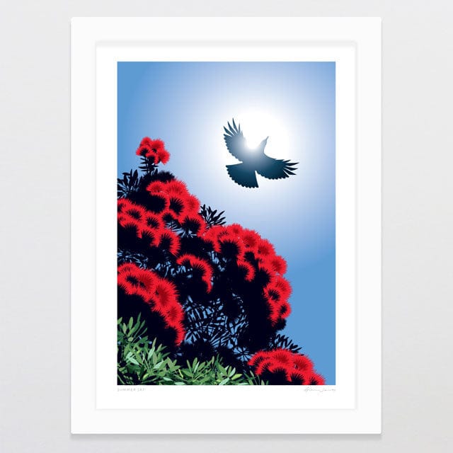 Glenn Jones Art Summer Sky Art Print Art Print A4 / White