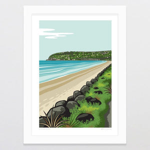 Glenn Jones Art Sumner Beach Art Print Art Print A4 / White