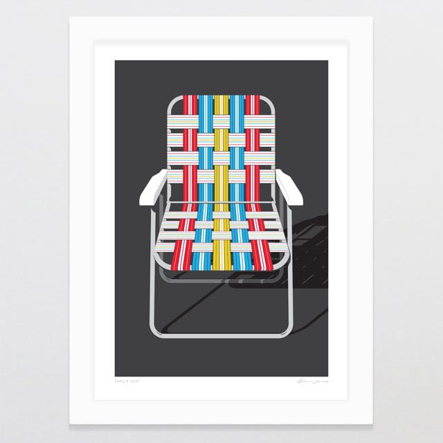 Glenn Jones Art Take A Seat Art Print Art Print A4 / White
