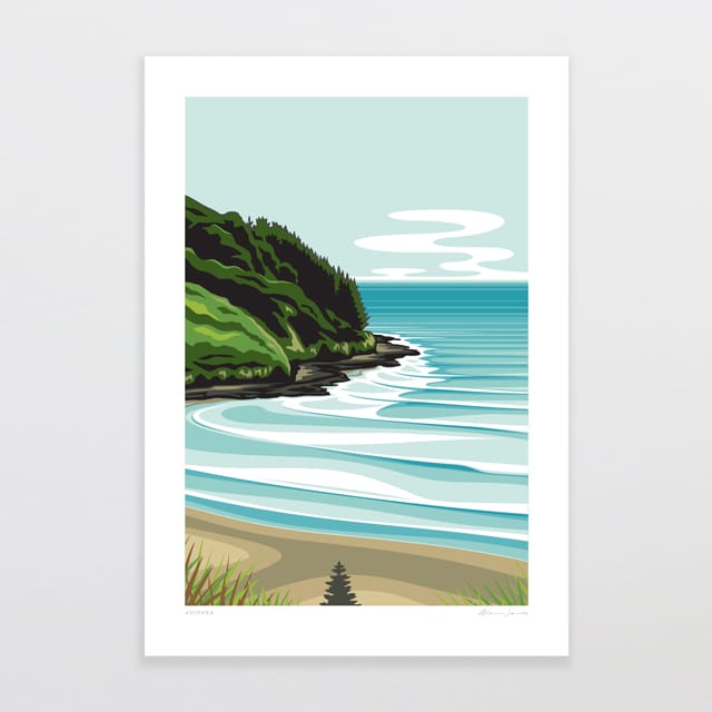 Glenn Jones Art Ahipara Art Print Art Print