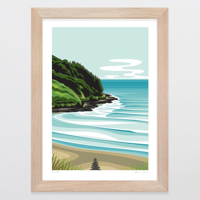 Glenn Jones Art Ahipara Art Print Art Print