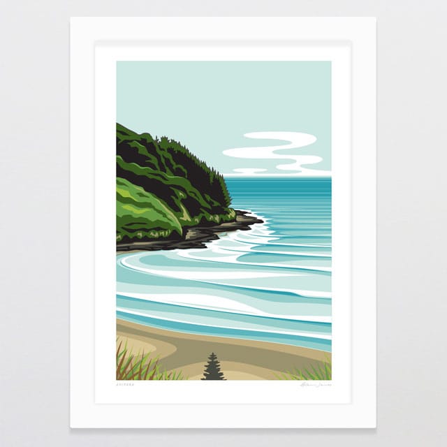 Glenn Jones Art Ahipara Art Print Art Print