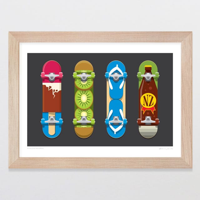 Glenn Jones Art Kiwiana Boards Art Print Art Print