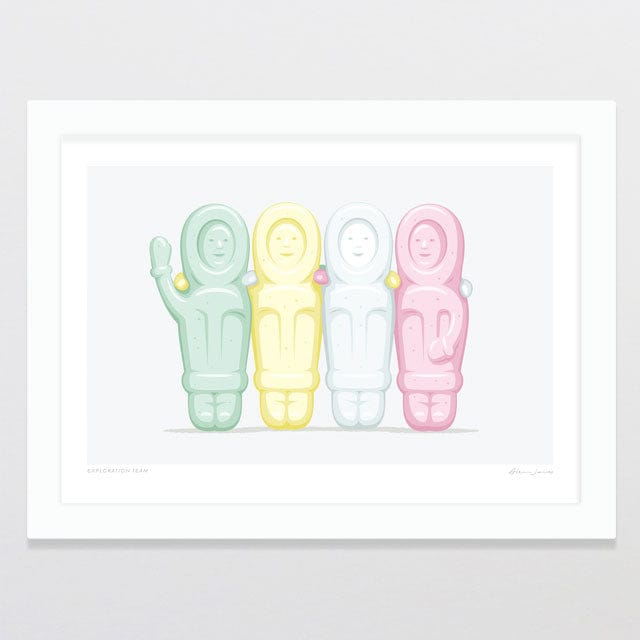 Glenn Jones Art Exploration Team Art Print Art Print Landscape / A4 / White