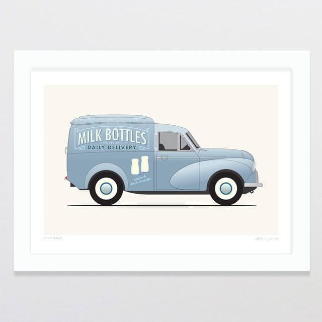 Glenn Jones Art Milk Truck Art Print Art Print