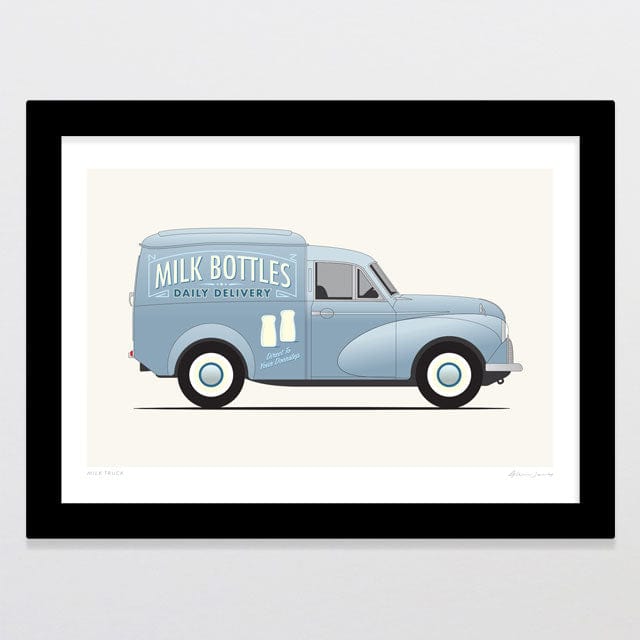 Glenn Jones Art Milk Truck Art Print Art Print