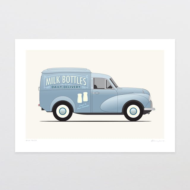 Glenn Jones Art Milk Truck Art Print Art Print