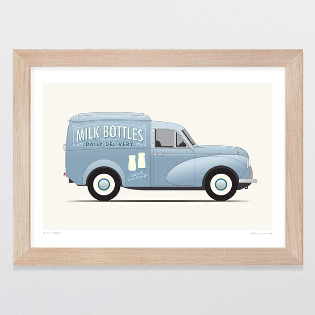 Glenn Jones Art Milk Truck Art Print Art Print