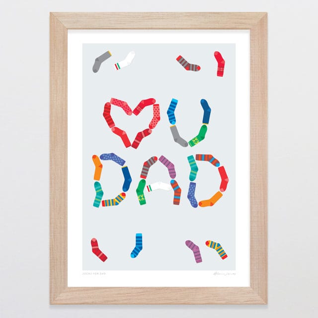Glenn Jones Art Socks For Dad Art Print Art Print