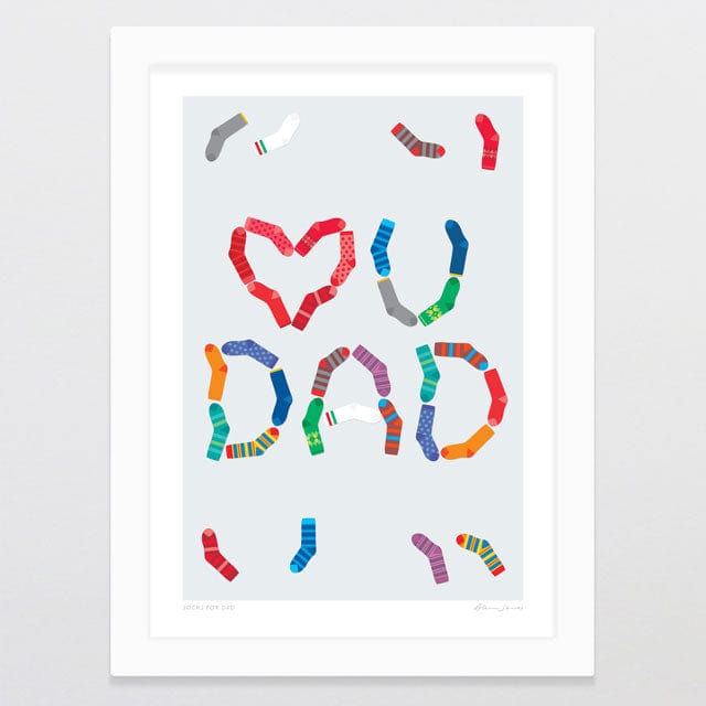 Glenn Jones Art Socks For Dad Art Print Art Print