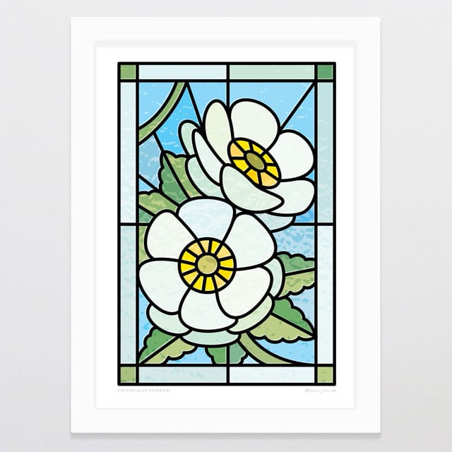 Glenn Jones Art Stained Glass Korikori Art Print Art Print