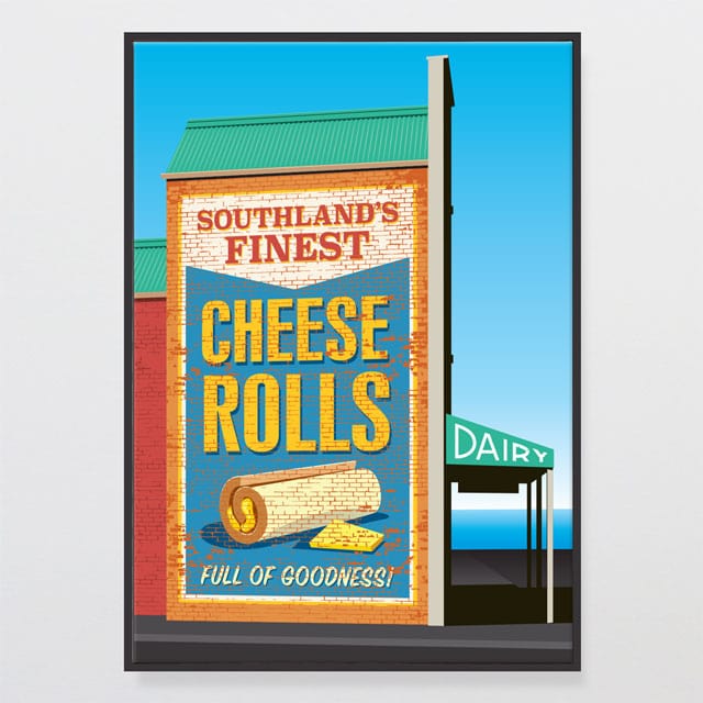 Glenn Jones Art Cheese Rolls Canvas Print Canvas Print A2 / Black