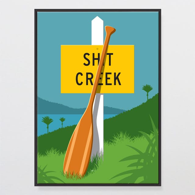 Glenn Jones Art Without A Paddle Canvas Print Canvas Print A2 / Black
