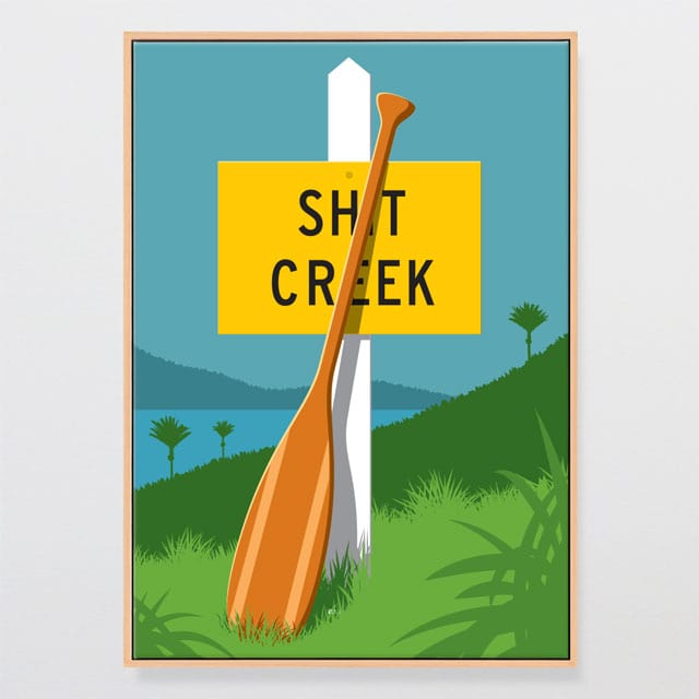 Glenn Jones Art Without A Paddle Canvas Print Canvas Print A2 / Oak