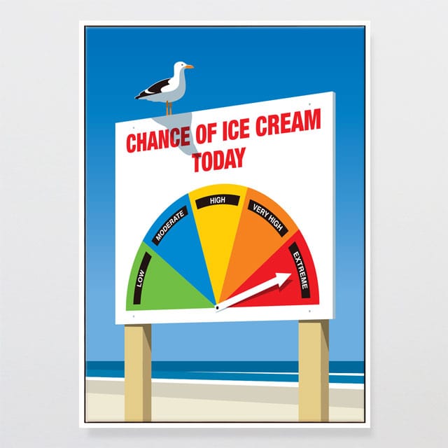 Glenn Jones Art Chance Of Ice Cream Canvas Print Canvas Print A2 / White