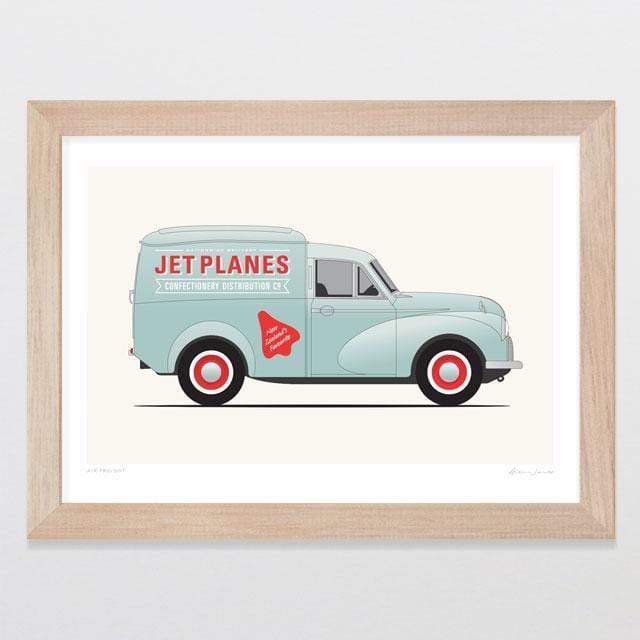Glenn Jones Art Air Freight Art Print Art Print A1 Print / Raw Oak Frame