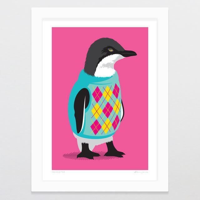 Trendsetter Girl Art Print-Glenn Jones Art