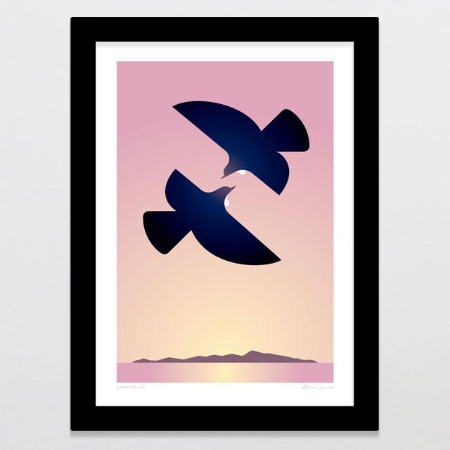 Evening Tui Art Print-Glenn Jones Art