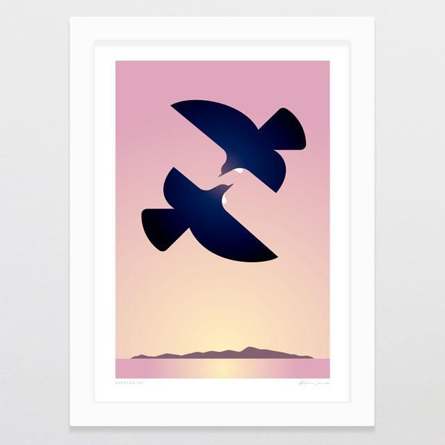 Evening Tui Art Print-Glenn Jones Art