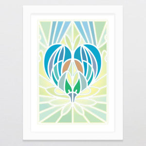 Glenn Jones Art Tui Love 2 - Limited Edition Art Print Art Print A3 Print / White Frame