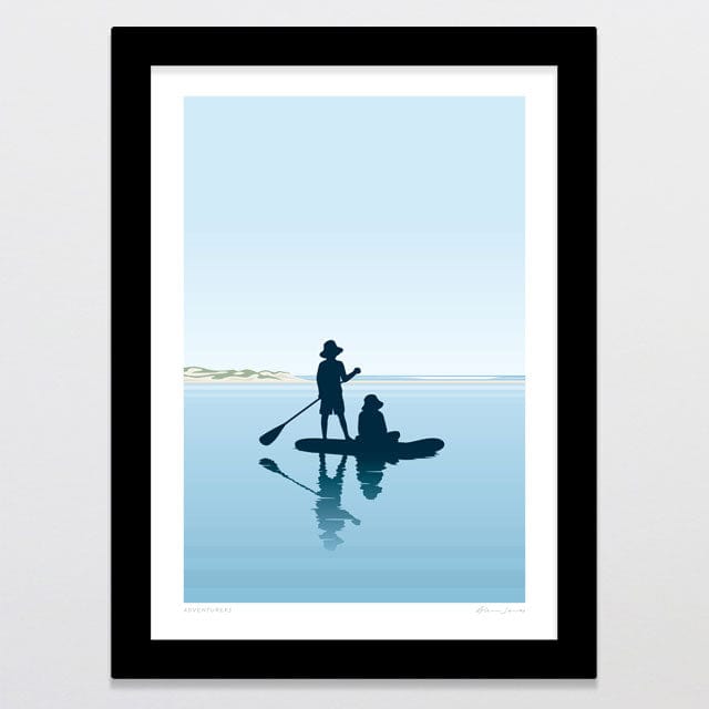 Glenn Jones Art Adventurers Art Print Art Print A4 / Black
