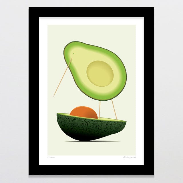 Glenn Jones Art Avokiwi Art Print Art Print A4 / Black