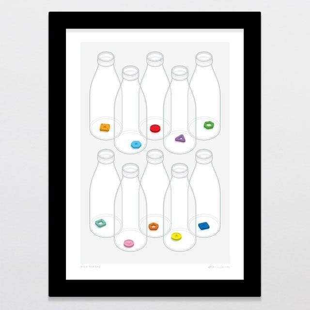 Glenn Jones Art Milk Tokens Art Print Art Print A4 / Black