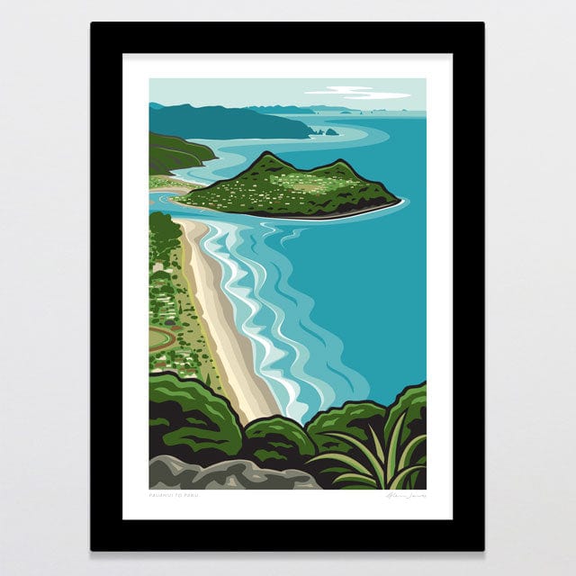 Glenn Jones Art Pauanui To Paku Art Print Art Print A4 / Black