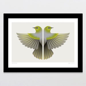 Glenn Jones Art Two Tauhou Art Print Art Print A4 / Black