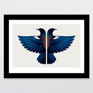 Glenn Jones Art Two Tui Art Print Art Print A4 / Black