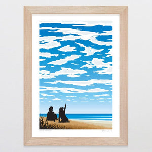 Glenn Jones Art Cloud Spotting Art Print Art Print A4 / Oak