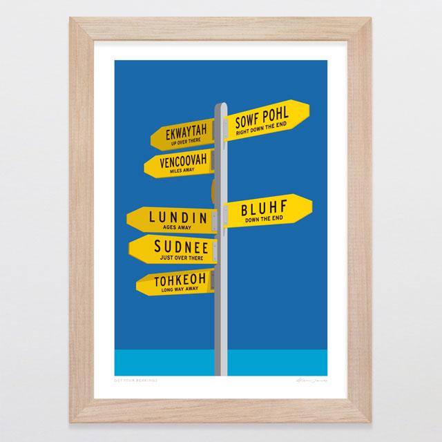 Glenn Jones Art Get Your Bearings Art Print Art Print A4 / Oak