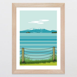 Glenn Jones Art Lake Taupo Art Print Art Print A4 / Oak