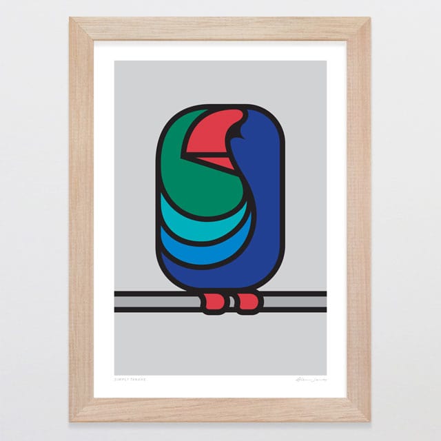 Glenn Jones Art Simply Takahe Art Print Art Print A4 / Oak