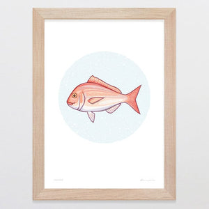 Glenn Jones Art Snapper Art Print Art Print A4 / Oak