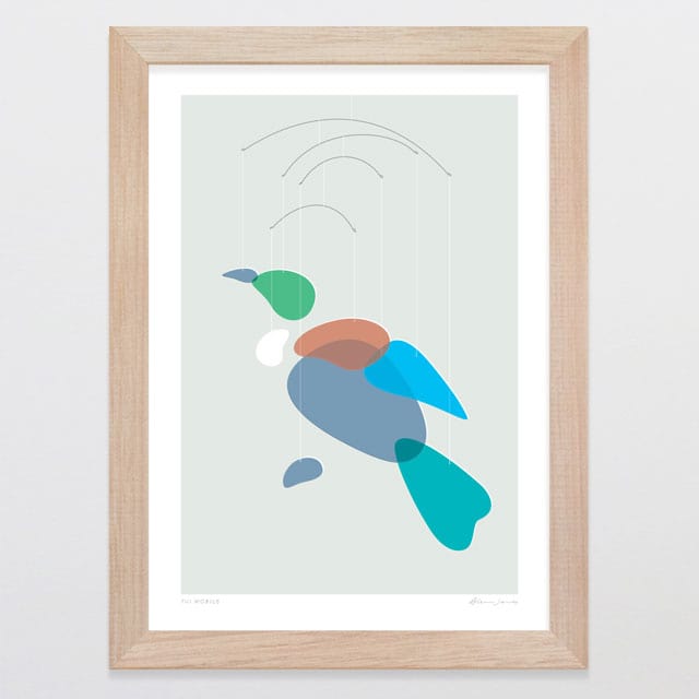 Glenn Jones Art Tui Mobile Art Print Art Print A4 / Oak