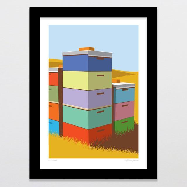 Beehives Art Print-Glenn Jones Art