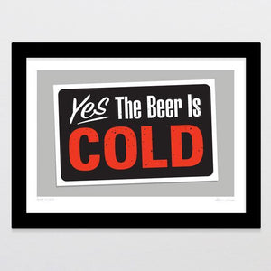Beer Is Cold Art Print-Glenn Jones Art