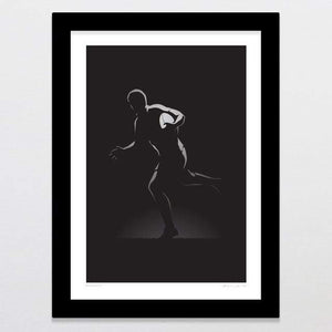 Glenn Jones Art Blackout Art Print Art Print A4 Print / Black Frame