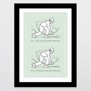 Bowling Explained Art Print-Glenn Jones Art