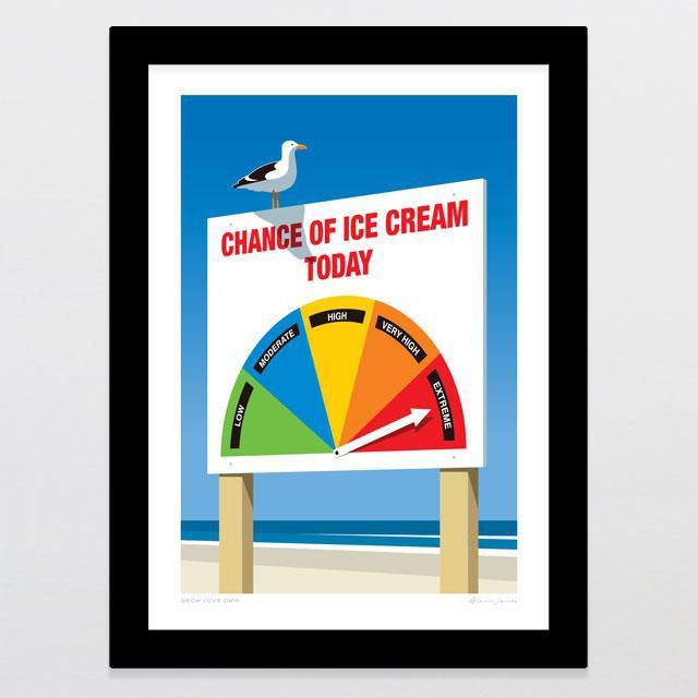 Chance Of Ice Cream Art Print-Glenn Jones Art