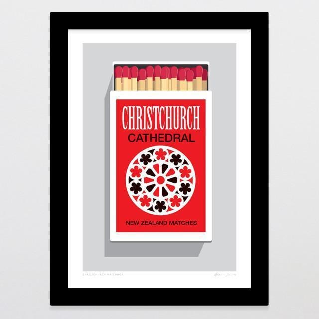 Christchurch Matchbox Art Print-Glenn Jones Art