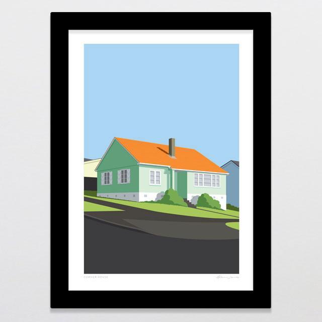 Corner House Art Print-Glenn Jones Art