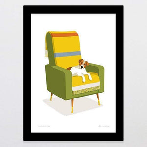 Glenn Jones Art Favourite Chair Art Print Art Print A4 Print / Black Frame