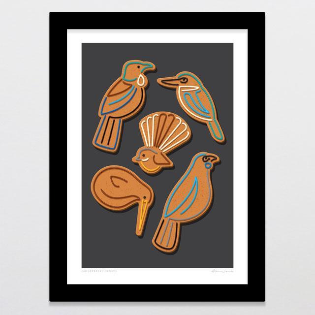 Gingerbread Natives Art Print-Glenn Jones Art