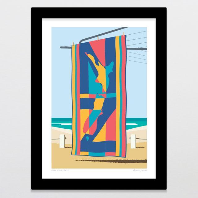 Grab Your Towel Art Print-Glenn Jones Art