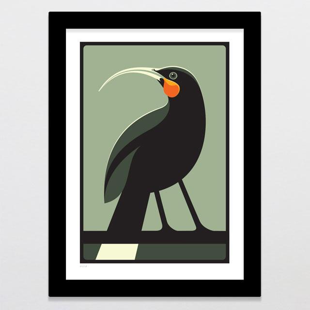 Huia Art Print-Glenn Jones Art