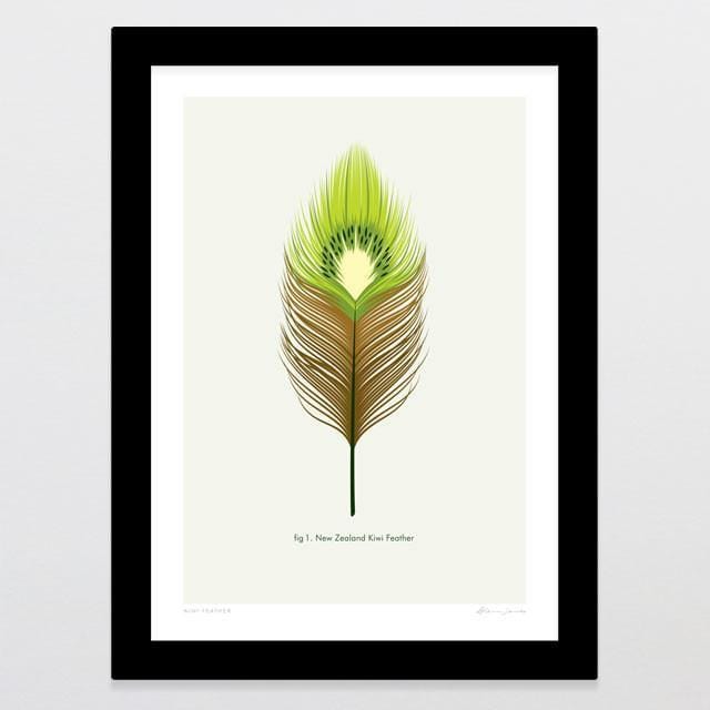 Kiwi Feather Art Print-Glenn Jones Art