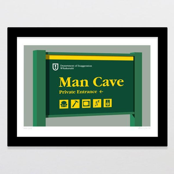 Man Cave Art Print by NZ Artist Glenn Jones Glenn Jones Art
