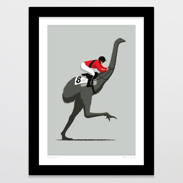 Moa Racing Art Print-Glenn Jones Art